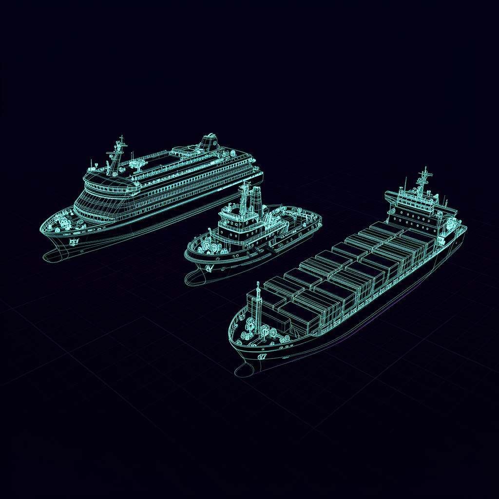 Digital twin visualization for ferry operations