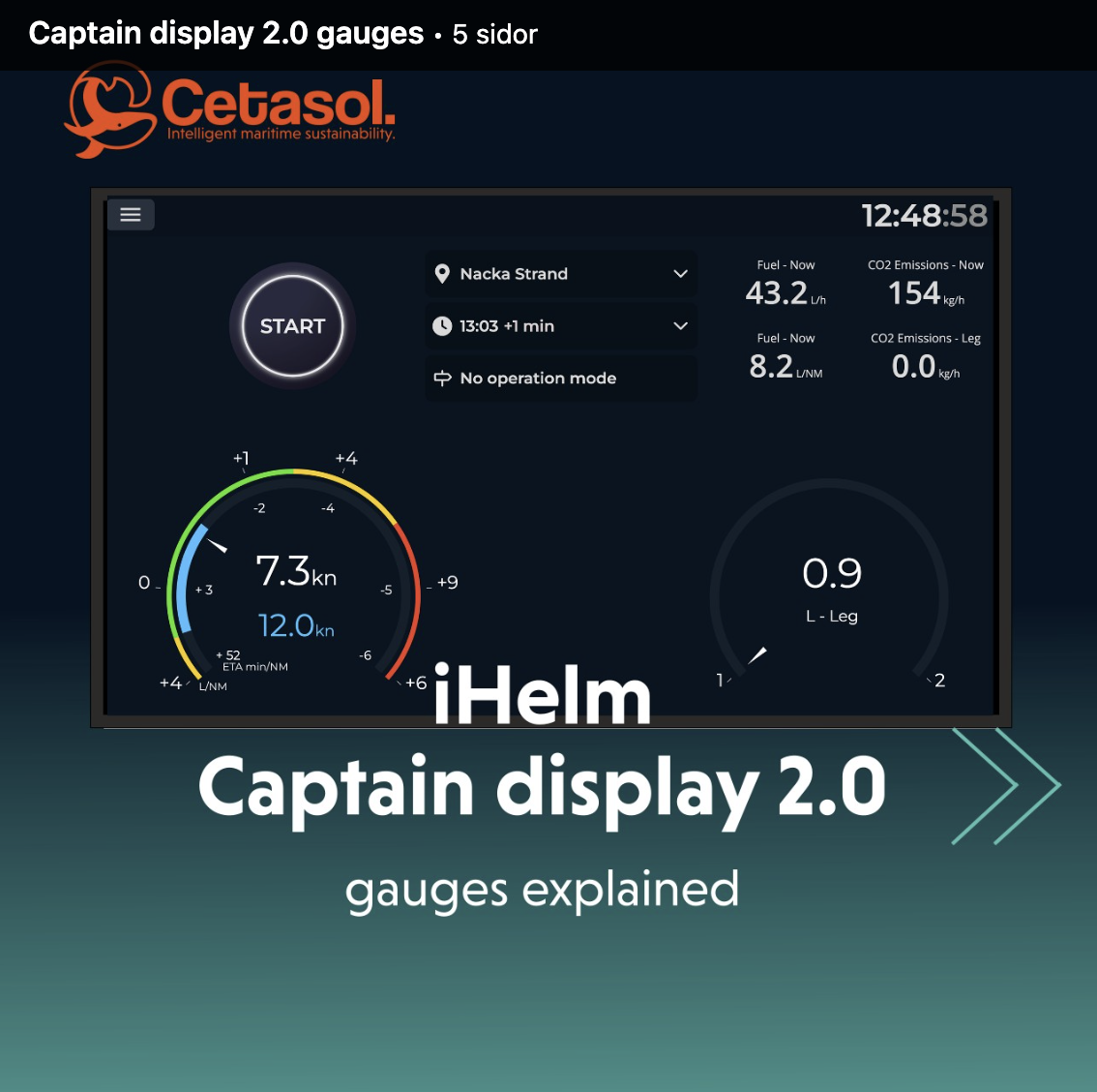 Captain Display 2.0 by Cetasol: Real-Time Fuel Optimization & Smart Maritime Navigation